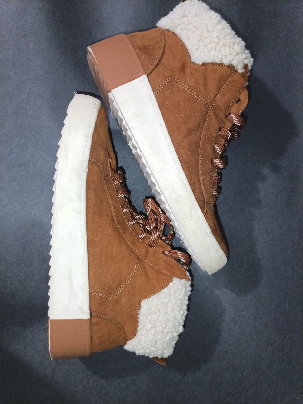 Time and Tru Brown Sherpa-Lined Men's Boots